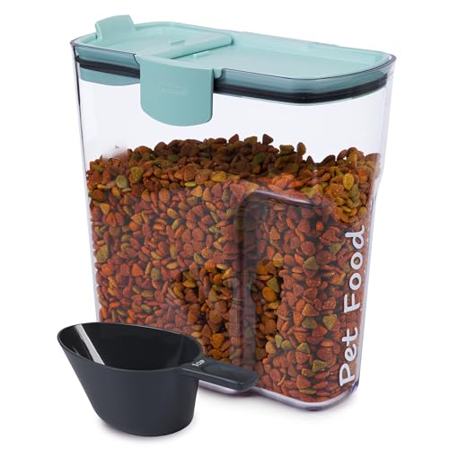 ProKeeper by Progressive Pet Food Storage Collection – Airtight Containers for Dog and Cat Food & Treats – Silicone Seal, Stackable, Dishwasher Safe (4.5 Quart Pet Food Pour & Store)