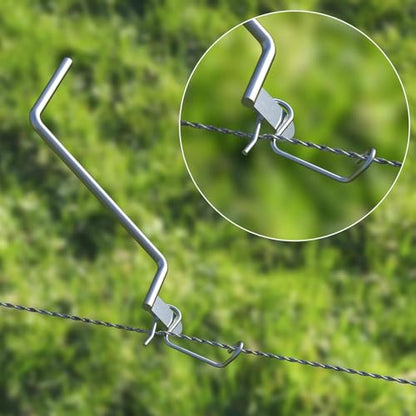 1/4in Fence Wire Tighteners(20 PCS) for Wire Fence Farm Garden | Barb Wire Fence Tools（Not inclued Tighteners Handle Tool）,Fence Wire Tightener Clips