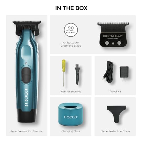 Cocco Hyper Veloce Pro Trimmer, Digital Gap Graphene Blade Edger - color: Dark Teel