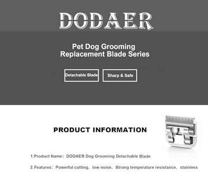 7F/5F/4F/3F Dog Grooming Blades,Compatible with Andis,Oster A5,Wahl KM10 | Include 7F/5F/4F/3F Detachable blade ,Made of Stainless Steel,,4 Count - size: 7F+5F+4F+3F