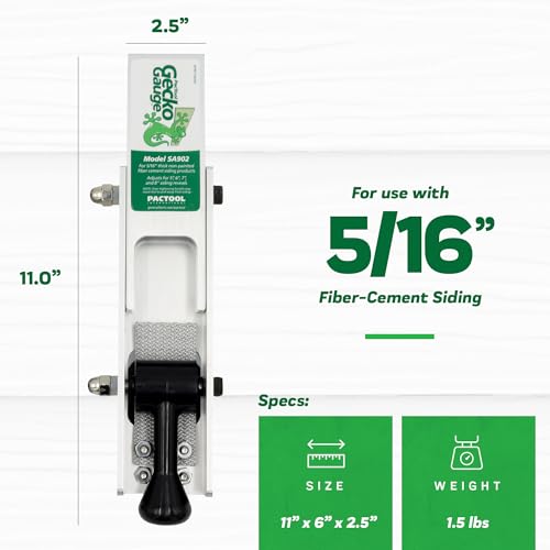 PacTool Gecko Gauge Aluminum - Hardie Board Siding Gauge for Installation - size: 5/16” Thickness for Hardie Siding, style: ALUMINUM