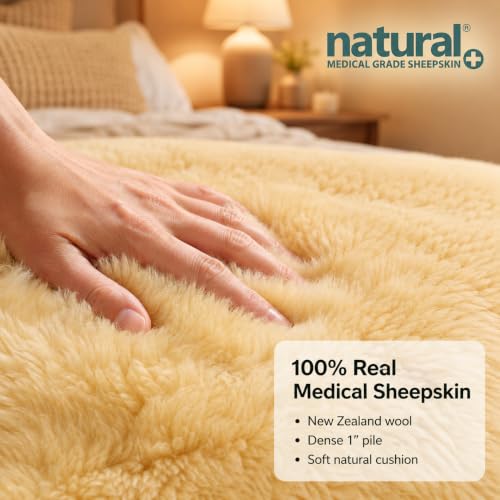 Natural Medical Sheepskin Pad, Non-Slip Back, Natural, 24 x 36 in, 1 Pack - color: Natural, size: 24x36 Inch (Pack of 1)
