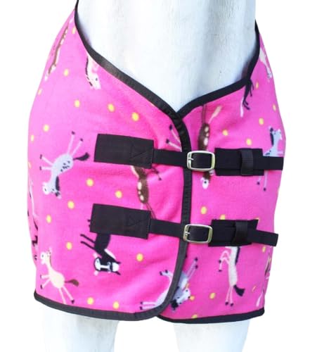 Challenger Horse Polar Fleece Cooler Exercise Blanket Wicks Moisture 43EE01 - color: Pink Pony, size: 72 inches