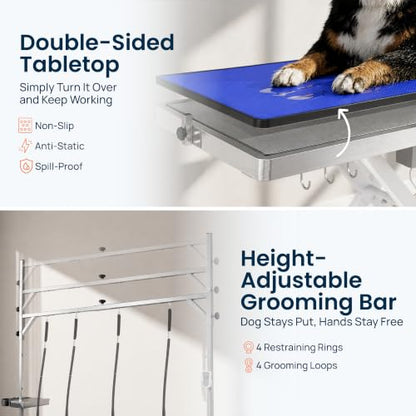 KANIS Professional Electric Dog Grooming Table - Heavy Duty - color: WHITE, size: 49"