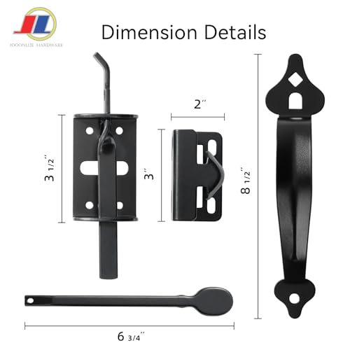 Thumb Latch, Cast Iron Gate Latch Set, Black - size: Thumb