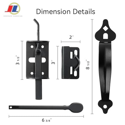 Thumb Latch, Cast Iron Gate Latch Set, Black - size: Thumb