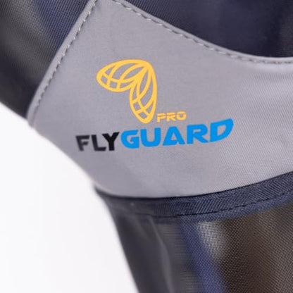 Shires FlyGuard Pro Fine Mesh Fly Mask with UV Protection Sky/Extra Extra Full/Ears and Nose - color: Sky, size: Extra Extra Full