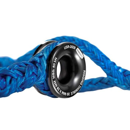 Pelican Rope Arborist Sling, USA Made 5/8" Adjustable Rigging Block Sling with Aluminum Ring - Single-Head, 14,800 LBS MBS / 1,480 LBS WLL, 12 Strand Green Polyester, Tree Climbing Gear, 15 FT - style: Single-Head | 5/8" - 15 FT