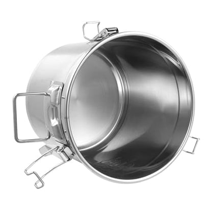 CNCEST Stainless Steel Airtight Canister for Kitchen, Rice Cereal Grain Canisters Container for Household Kitchen Food Bean Flour Oil Sugar Milk Cookie Storager Bucket w/Handles Lid (12L) - size: 12L