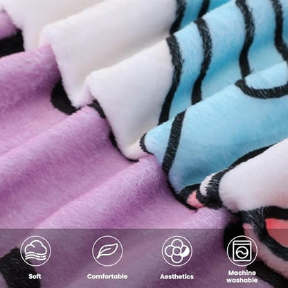 VitalCozy 4 Pack Nurse Blankets Gifts for Women Soft Flannel Throw Blanket Bulk Nurses Week Gifts for Medical Worker Nursing Student Graduation Party Favors, 40''x50'' - style: Nurse