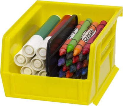 Akro-Mils 30210 AkroBins Plastic Storage Bins, 5"x4"x3", Yellow, 24-Pack - color: Yellow