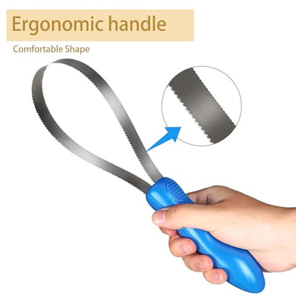 Dual-Sided Shedding Blade Dog Hair Brush（Blue 2 Pcs）