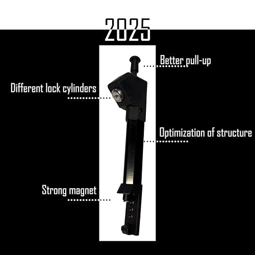Gate Latch Magnetic Top Pull Latch Keeper for Pet Garden or Fenced Safety Outdoor Anti-Theft Gate Latch 12 Inch Black Magna Latch Gates Protector for Pet Ideal for Any Residential Gate