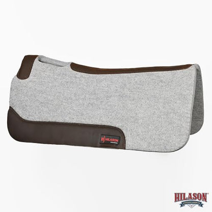 HILASON Western Wool Felt Horse Saddle Pad 30X30 in - color: Grey