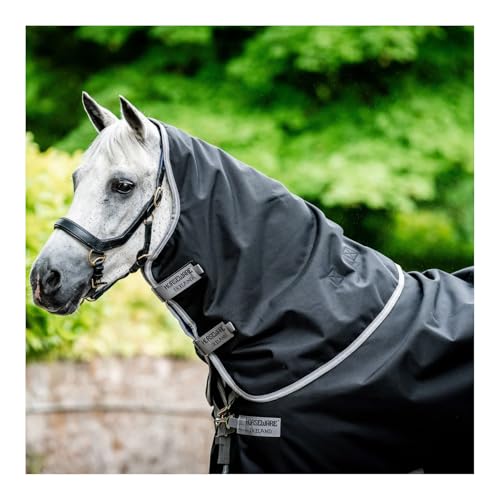 Horseware® Amigo® Bravo 12 Plus Turnout 250g - Black/Titanium Grey & Silver, 72 inches - color: Black/Titanium Grey & Silver, size: 72 inches