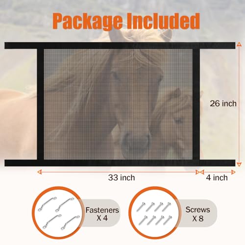 Horse Trailer Window Screen with Hook and Loop, Horse Trailer Accessories to Protect the Horse's Eyes and Ears from Bugs and Debris and Enhances Air Circulation - style: 1 Pack