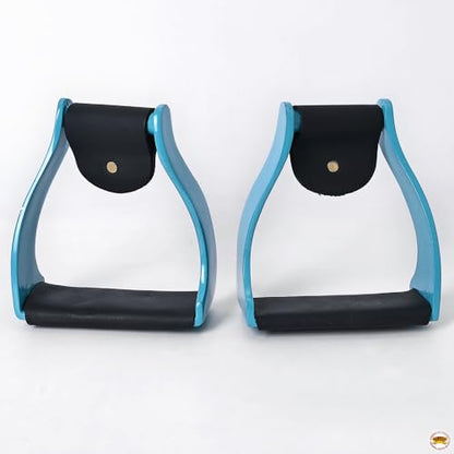 HILASON Aluminum Western Horse Stirrups 3 in Neck - color: Turquoise