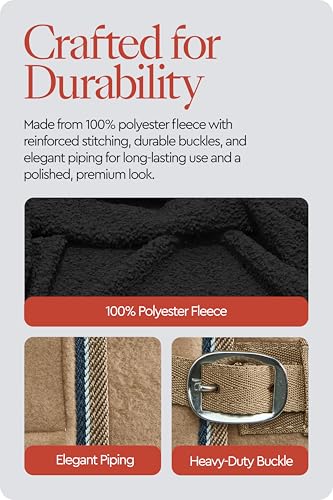 HORZE Kiel Fleece Cooler - Tan - 78 in - color: Tan, size: 78 in