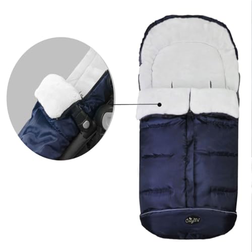 CozyMe Stroller Footmuff, Insulated Stroller Blanket Evelution for Winter Baby, Universal Waterproof Winter Bunting Bag, Cozy Universal Travel Gear Stroller Sleeping Bag Fit for 6M-4T - color: Navy