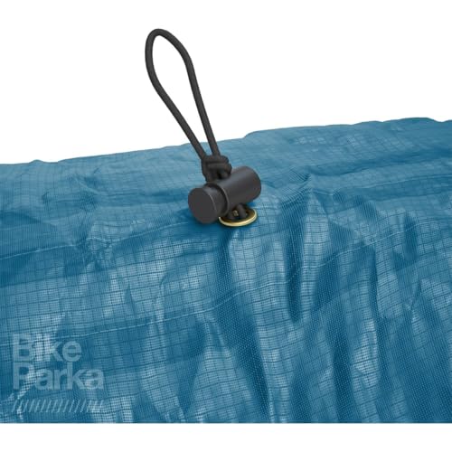 BikeParka Urban Bike Cover - Waterproof & Durable with Lock-Through Panels, RipStop fabric, Adjustable for Any Bike, Attachable Stuff Sac - Ideal for Bikes in Daily Use (Ciel Blue) - color: Ciel Blue