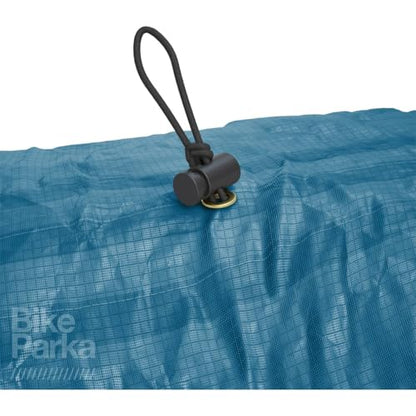 BikeParka Urban Bike Cover - Waterproof & Durable with Lock-Through Panels, RipStop fabric, Adjustable for Any Bike, Attachable Stuff Sac - Ideal for Bikes in Daily Use (Ciel Blue) - color: Ciel Blue