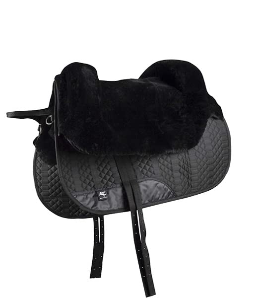 Engel Sheepskin Lined Bareback Pad - Western - color: black black