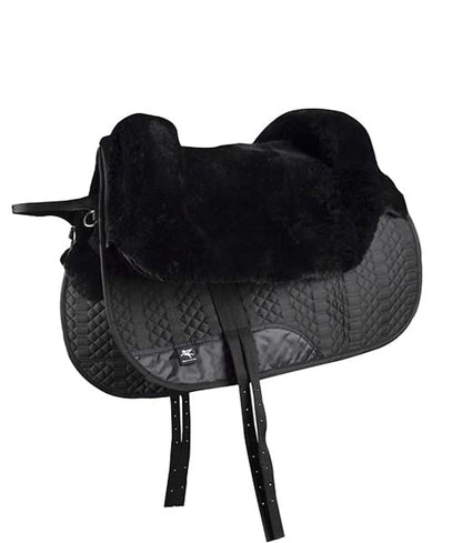 Engel Sheepskin Lined Bareback Pad - Western - color: black black
