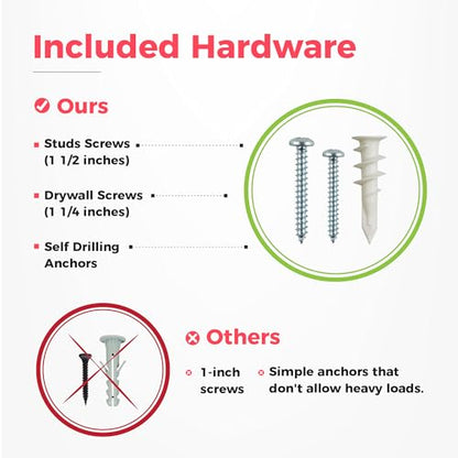 TIDYME Garage Tool Organizer Wall Mount, 64", 4 Racks 8 Hooks, 400 lbs | 400 lbs, anti-rust carbon steel, garden tool organizer & storage rack for garage organization, shovels, rakes & tools - size: 64" Carbon Steel with 4 Racks & 8 Hooks
