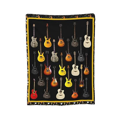 Guitar Throw Blanket - Soft, Cozy, Warm Fleece for Women & Men - Guitar Lovers Gift - 50"X40" - color: Guitar Blanket, size: 50"x40"