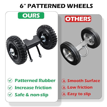 Wall Mount 6" Wheels Rolling Gate Hardware Kit | Sliding Gate Hardware | Sliding Gate Kit | Farm Gate Hardware - style: Wall Mount