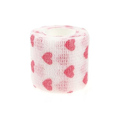 Self Adhesive Bandage Wrap Animal Cohesive Bandage Self Adherent Wrap First Aid Tape for Dogs Cats Horses Birds & Wrist Healing Ankle Sprain (2 Inch Pink Set 6 Rolls) - color: 2 Inch Pink Set 6 Rolls