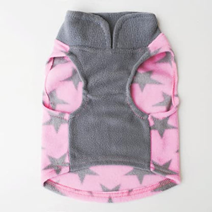 Dog Sweater, Soft Fleece Vest with Leash Ring Pullover Jacket Winter Pet Dog Clothes for Puppy Small Dogs Cats Teddy Chihuahua Yorkshire for Christmas (Small (Pack of 1), Pink Star) | Winter Jacket,Pet Clothing,Dog Clothes,Puppy,For Small Dogs Cats,Teddy,