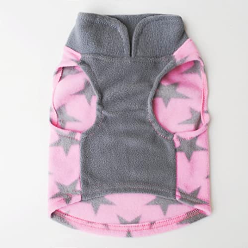 Dog Sweater, Soft Fleece Vest with Leash Ring Pullover Jacket Winter Pet Dog Clothes for Puppy Small Dogs Cats Teddy Chihuahua Yorkshire for Christmas (Small (Pack of 1), Pink Star) | Winter Jacket,Pet Clothing,Dog Clothes,Puppy,For Small Dogs Cats,Teddy,