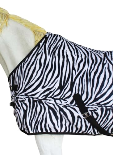 Challenger Horse Polar Fleece Cooler Exercise Blanket Wicks Moisture Winter Liner 43EE05 - color: Zebra, size: 72 inches