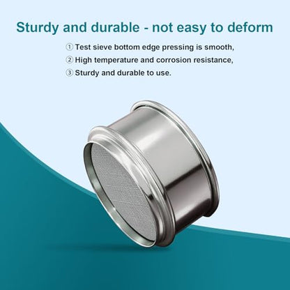 Full 304 Stainless Steel Mesh Sieve Screen, LVDALAB 70 Mesh(0.25mm) Aperture, 2.4inch(6CM) Dia Standard Sample Analysis Test Sieves Sifters Strainer for Industrial Laboratory Homes - size: 70 Mesh(0.25mm)/Ф2.4in(6CM)