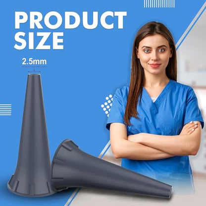 2.5 mm Otoscope Ear Specula Tips Compatible with welcelln, K.a.w.e, Ries-TER and H.e.i.n.e Otoscopes Disposable (2.5mm, 500 Count) - size: 2.5MM, style: 500 Count