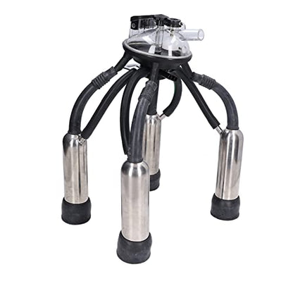 Cow Milking Cluster with 4 Silicone Teatcups, 240CC Milk Claw