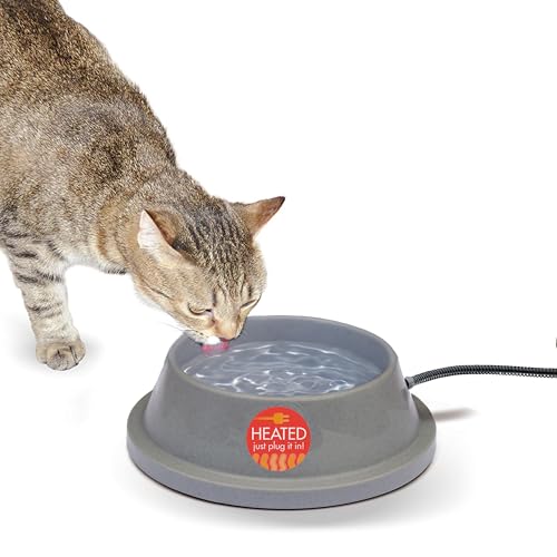 K&H Heated Water Bowl, Thermal-Bowl for Cats & Dogs, Safety Listed 12W - size: 32 Ounces