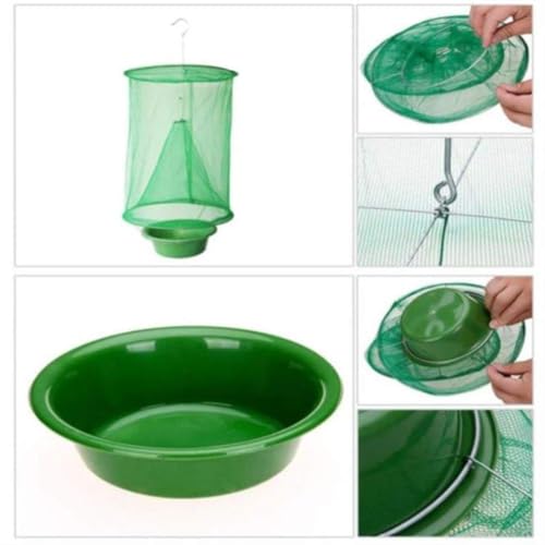 FEBSNOW Ranch Green Cage for Indoor or Outdoor Family Farms Park Restaurant | 4 Pack Mesh Cages, Easy Hanging Installation, Ranch Horse Farms Yards, Long Lasting Use
