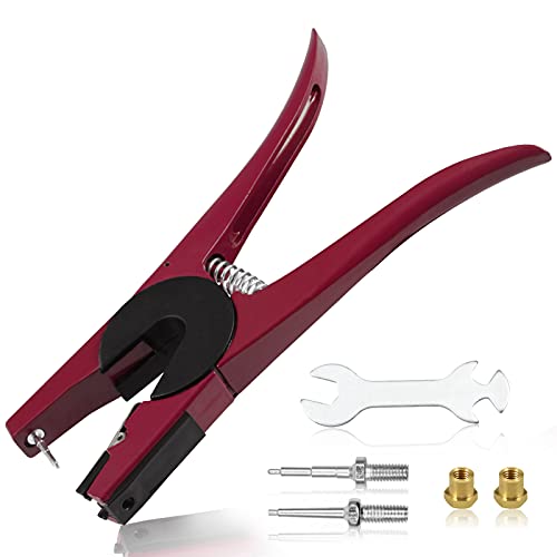 Livestock Ear Tag Applicator Metal Ear Tag Pliers Animal Ear Tag Install Tool with Extra 2 Replaceable Ear Tag Pins for Pig Goat Sheep Cattle Cow