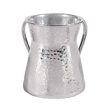 EMANUEL Yair Hand Washing Cup Netilat Yadayim Hammered Stainless Steel