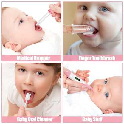 Baby Healthcare and Grooming Kit for Newborn Kids, 24PCS Upgraded Safety Baby Care Kit, Newborn Nursery Health Care Set, Baby Care Products - style: PINK-24