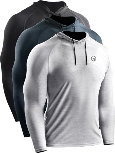 NELEUS Men's Soft T-Shirt - color: 5071 Dark Grey/Light Grey/Slate Grey,3 Pack, size: Small