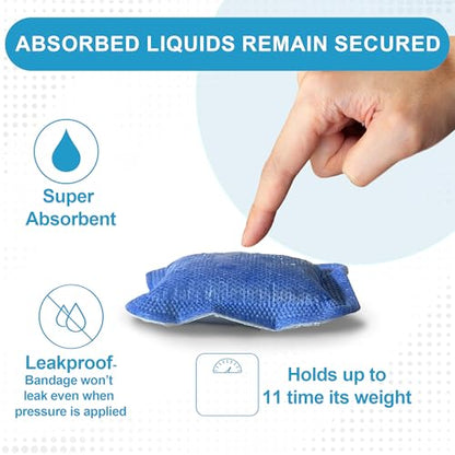MedVance Super Absorbent Wound Dressing, Non-Adhesive Pads, 6"x6", Box of 5 | Sterile And Individually Wrapped - Non-Stick Wound Bandages - Super Soft - Highly Absorbent & Lock Exudate - Leakproof - size: 6"x6", style: 5 Pack