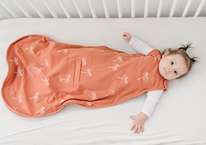 Woolino Ultimate Baby Sleep Sack – 4 Season Merino Wool Sleeping Bag, Organic Cotton Outer, Temp Regulating Blanket, Adjustable Sleep Sack Universal Size 2–24 Months - Palms - color: Palms