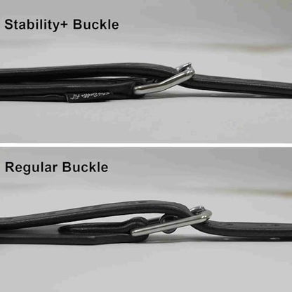 Total Saddle Fit Stability+ Stirrup Leathers Jump & Dressage Styles - Premium Wide Body English Stirrup Leathers - color: Black, size: 60 Dressage