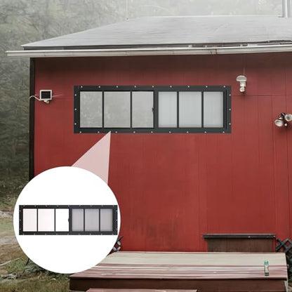 Yuzzy Shed Windows 2 Pack, 10"x35" Sliding Windows Transom Window with Tempered Glass and Removable Fiberglass Screen for Shed, Chicken Coop, Playhouse, Household, Garage, Barns (Black) - color: Black, size: 10"x35"