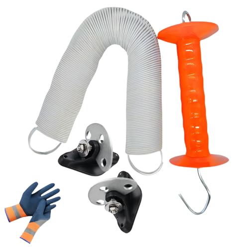 24ft Electric Fence Gate Handle Kit with Spring & 3-Way Anchor