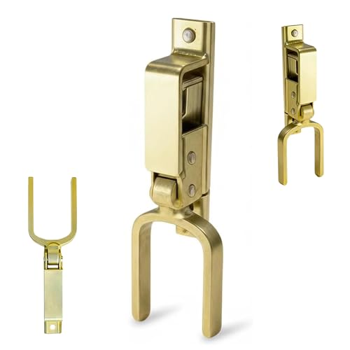 Instant Locking Gate Latch, Heavy-Duty Automatic Spring Lock, Rust-Resistant Steel, One-Hand Operation, Easy Install for Wood, Metal, and Pipe Gates, Farm, Ranch, Backyard (1PCS)