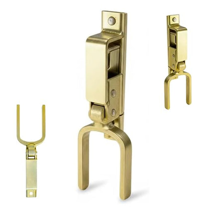 Instant Locking Gate Latch, Heavy-Duty Automatic Spring Lock, Rust-Resistant Steel, One-Hand Operation, Easy Install for Wood, Metal, and Pipe Gates, Farm, Ranch, Backyard (1PCS)